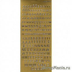 Контурные наклейки "Русский алфавит", цвет золото (JEJE)