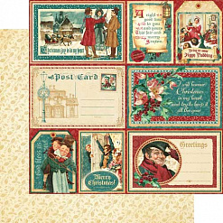 Бумага "Рождественская песня. Карточки" (Graphic 45)