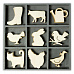Набор деревянных украшений в коробочке "Коровка, курица, кошка" (Knorr Prandell)