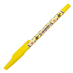 Ручка шариковая "Flowers", синяя, 1 шт (Юнландия)