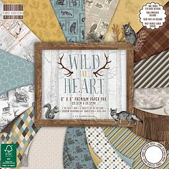Набор бумаги 20х20 см "Wild at Heart", 48 листов (First Edition)