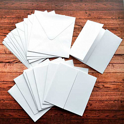 Набор заготовок для открыток 13,5х13,5 см "Калитка белая" с конвертами (DoCrafts)