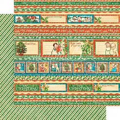 Набор бумаги 20х20 см "Christmas magic", 24 листа (Graphic 45)