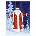 Тканевая карточка мини "Дед Мороз и Снегурочка. Дедушка встречает" (ScrapMania)