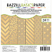 Набор бумаги 15х15 см с фольгированием "Kraft with gold foil", 24 листа (Bazzill Basics)