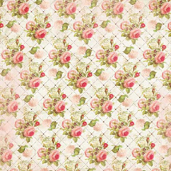 Бумага "Карамель. Розовые цветы" (Скрапмир)
