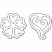 Набор форм для вырубки на магнитной основе "Цветочек и сердечко" (Sizzix)