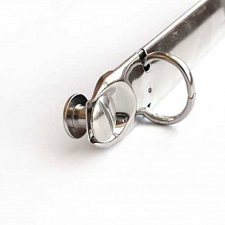 D-образный кольцевой механизм, 2 кольца, внутренний диаметр 30 мм, длина 12,3 см, цвет серебро