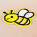 Термонаклейка с вышивкой "Пчёлка", цвет жёлтый