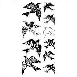 Набор штампов "Узорчатые птицы" (InkaDinkaDo)