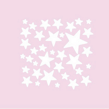 Термотрансферная наклейка "Звезды острые. Белые", 8х8 см (Scrapmama)