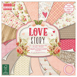 Набор бумаги 30х30 см "Love story", 48 листов (First Edition)