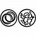 Двусторонняя насадка к инструменту для восковой печати "Купидон и кольца" (AladinE)