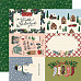 Набор бумаги 30х30 см с наклейками "Winter Cottage", 12 листов (Simple Stories)