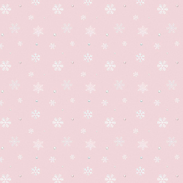 Отрез ткани 50х55 см "Новогоднее волшебство. Снежинки на розовом" (Peppy)