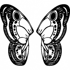 Набор штампов "Крылья бабочки" (Скрапклуб)