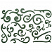 Набор высечек А4 "Завитки", цвет темно-зеленый матовый (Лоза)