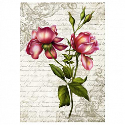Тканевая карточка "Цветочный фейерверк. Полиантовая роза" (ScrapMania)