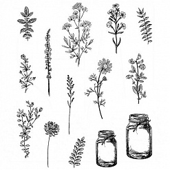 Набор резиновых штампов "Flower jar" (Tim Holtz)