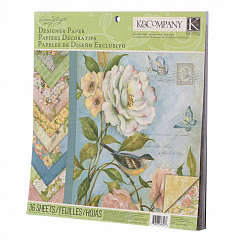 Набор бумаги с фольгированием 30х30 см "Floral", 28 листов (K&Company)