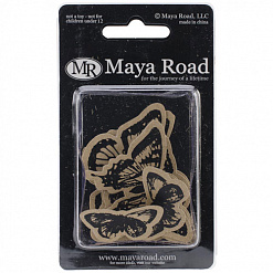 Набор вырубок "Крафт бабочки, черные" (Maya Road)