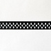Лента декоративная "Белые круги на черном", 1,3 см, длина 90 см
