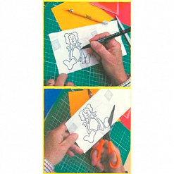 Набор самоклеящейся фольги для создания контурных наклеек "Серебряный", 4 листа (JEJE)