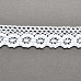Лента кружевная хлопковая "Белая 4", ширина 3 см, длина 0,9 м