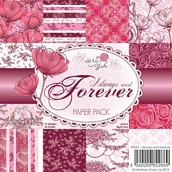 Набор бумаги 15х15 см "Always & Forever", 36 листов (Wild Rose Studio)