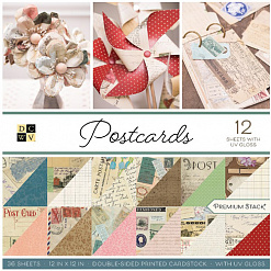 Набор бумаги 30х30 см "Postcards", 36 листов (DCWV)