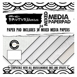 Набор бумаги 15х15 см "Mixed media", 24 листа