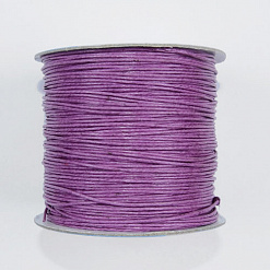 Шнур вощеный, диам. 1 мм, длина 1 м, фиолетовый 