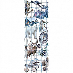 Набор высечек из ткани "Нарния. Зимний замок", 17 шт (RozeFlowers)
