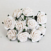 Букет крупных роз "Белый", 2 см, 10 шт (Craft)