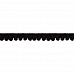 Лента с помпошками "Черная", ширина 1 см, длина 90 см