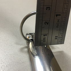 Кольцевой механизм, 2 кольца, внутренний диаметр 26 мм, длина 12,4 см, цвет серебро