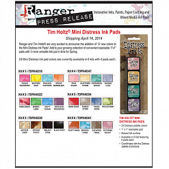 Набор штемпельных подушечек Distress mini kit 1 (Ranger)