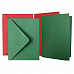 Набор текстурированных заготовок для открыток 12,8х17,8 см "Красные и зеленые" с конвертами, 50 шт (DoCrafts)