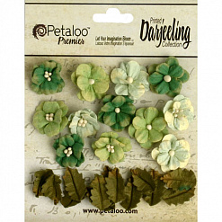 Набор мини-цветочков "Чайные. Свежая зелень" (Petaloo