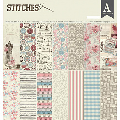 Набор бумаги 30х30 см "Stitches", 27 листов (Authentique)