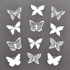 Набор бумажных бабочек "Белые", 12 шт (Былое)