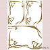 Прозрачный лист A5 "Рамка с сердцами", цвет золотистый (Rayher)