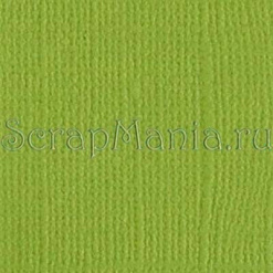 Кардсток Bazzill Basics 30,5х30,5 см однотонный с текстурой холста, цвет пыльный зеленый 