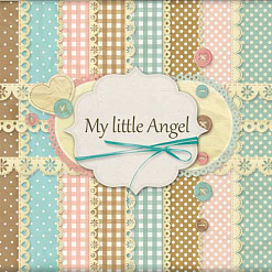 Набор бумаги 29,7х30,5 см "My little angel", 16 листов (SpringScrap)