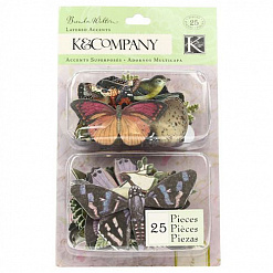 Набор объемных наклеек "Растения и бабочки" (K&Company)