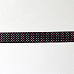 Лента декоративная "Круги на черном", 1,3 см, длина 90 см
