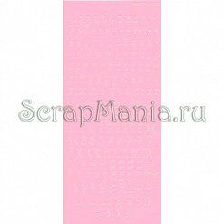 Контурные наклейки "Русский алфавит", цвет розовый (JEJE)