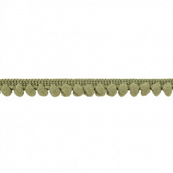 Лента с помпошками "Хаки", ширина 1 см, длина 90 см