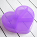 Контейнер для мелочей "Сердце. 5 ячеек", цвет фиолетовый