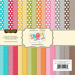 Набор бумаги 15х15 см "Sn@p! Color Vibe", 36 листов (Simple Stories)
